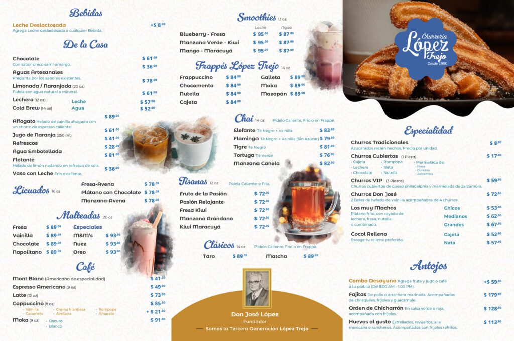 Churrería López Trejo Menú